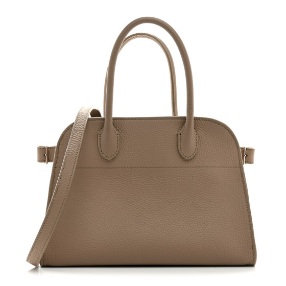THE ROW Grained Calfskin Soft Margaux 10 Bag Dark Taupe | FASHIONPHILE | FASHIONPHILE (US)