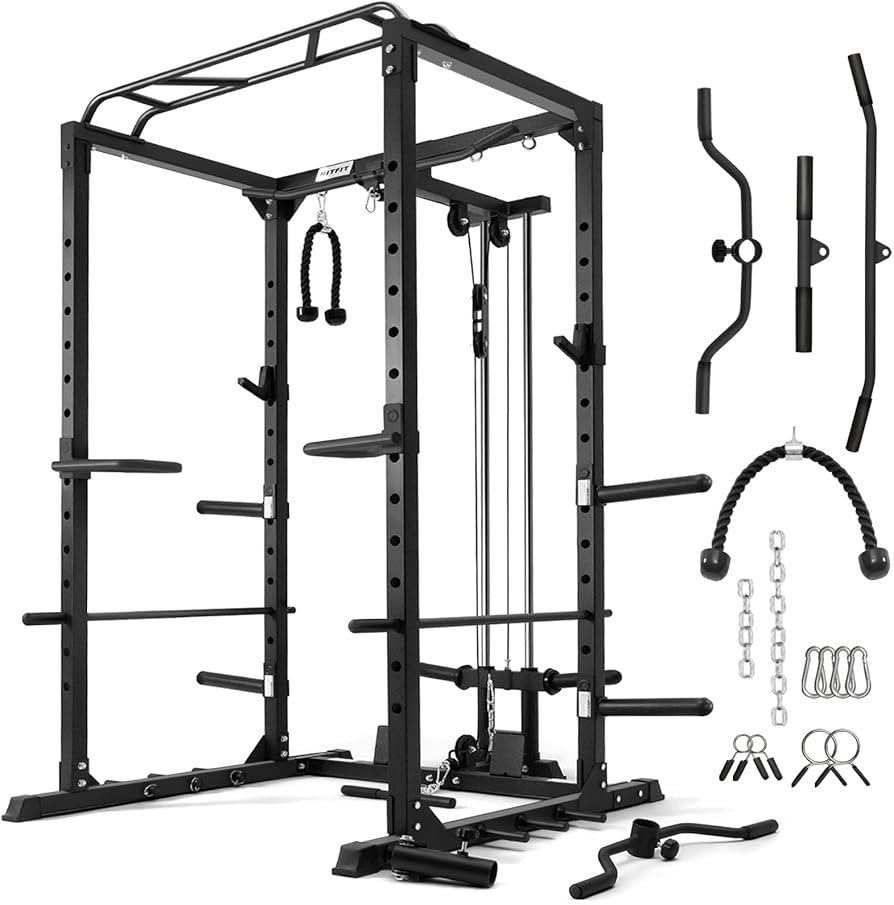 RitFit All-in-One Squat Rack for Home Gym, PPC02C Multi-Function 1000 LBS Capacity Power Cage wit... | Amazon (US)