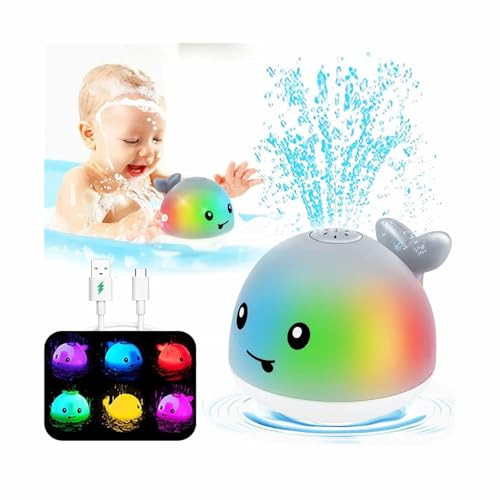 Bath Toys for Kids Ages 1-3,Easter Basket Stuffers for Toddler, Light Up Whale Bath Toy Sprinkler, Fun Bathtime Toys ,Baby Pool Water Play Toys, Gift for 1 Year Old Boys Girls, 1st Birthday Gifts | Amazon (US)