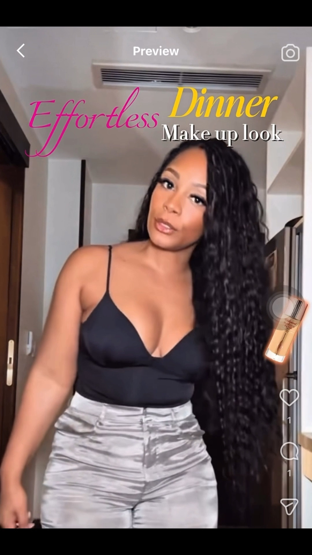 My no foundation makeup , my fave to do when I am tanned and on vacation , I live by this charlotte tilbury filter ! I am a 6.5 shade in it, my shade in concealer is flaxseed 