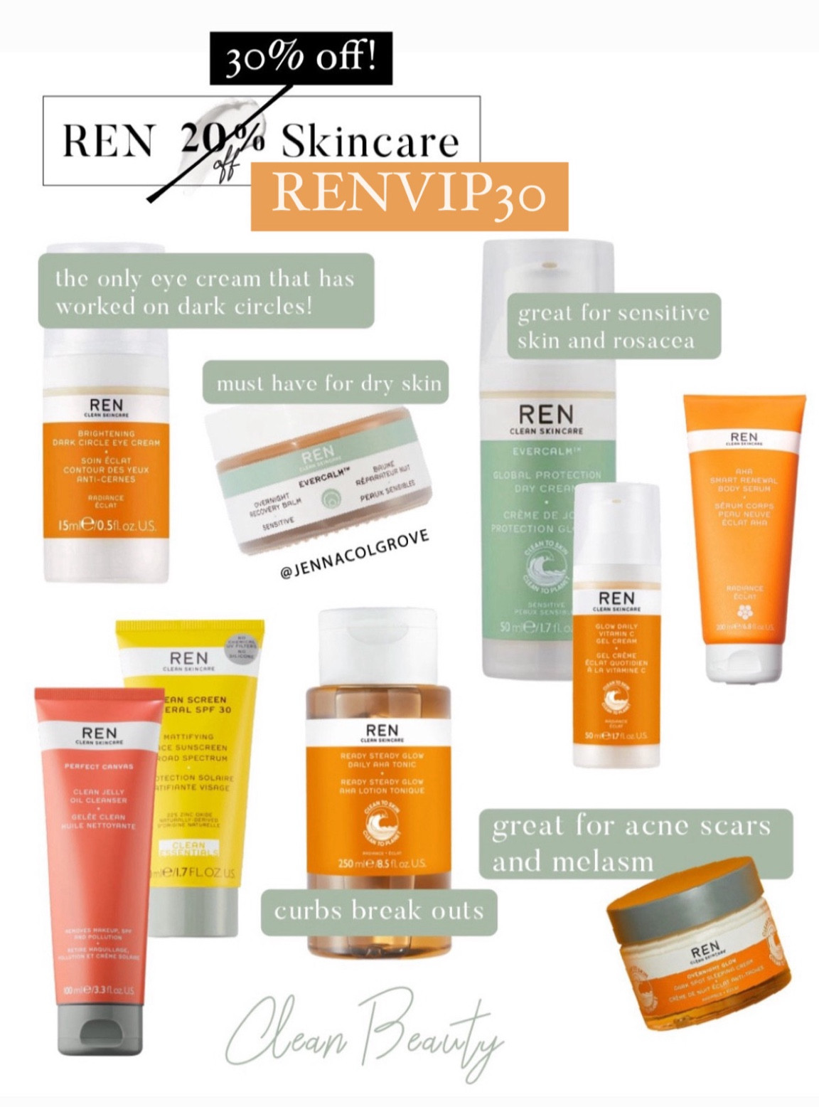 30% off all clean beauty skincare 

#LTKSaleAlert #LTKBeauty