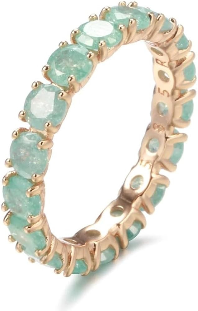 Simple Style Ring Charm | Coloful Zircon Rings For Women | Snowflake Texture Blue Green Pink Zirc... | Amazon (US)