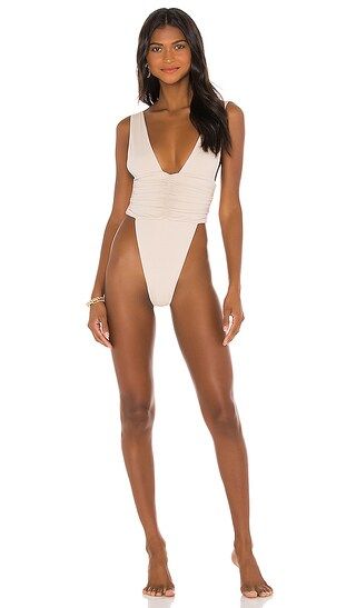 Riot Swim Echo One Piece in Beige. - size XS (also in M, S) | Revolve Clothing (Global)