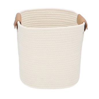 Origin 21 Rope Baskets (11-in W x 11-in H x 12-in D) Cream Polypropylene Basket | Lowe's