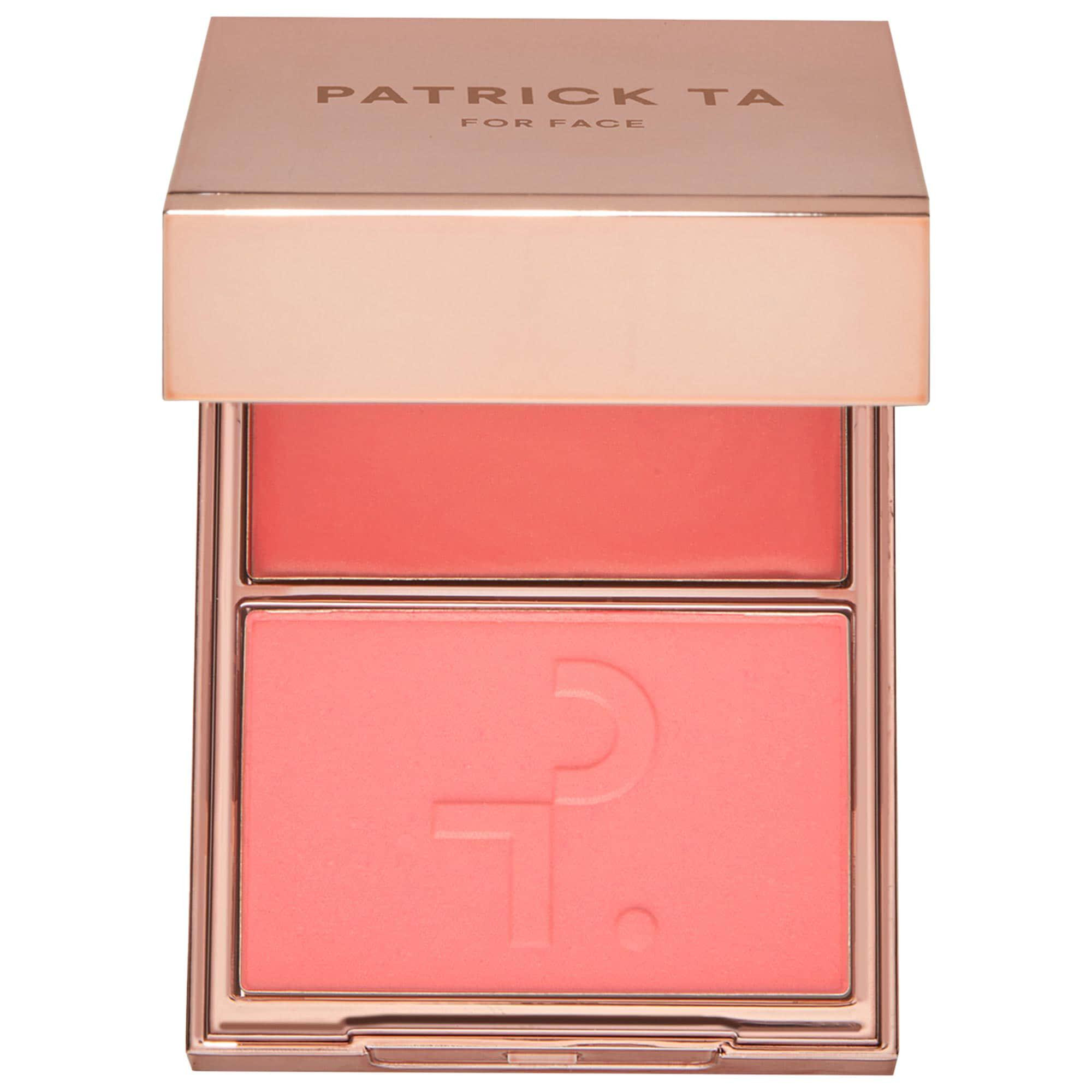 PATRICK TA Major Headlines Double-Take Crème & Powder Blush Duo She's the Moment (soft tangerine) 0.17 oz crème and 0.17 oz powder/5 g crème and 5 g powder | Sephora (US)