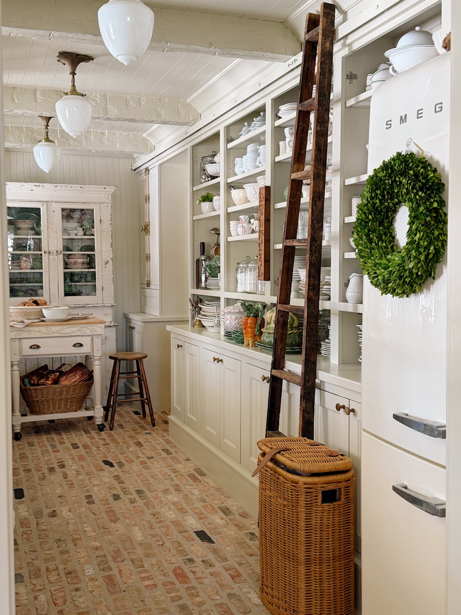 Cozy cottage kitchen: see my antique haul on my instagram here: @lizmariegalvan 

#LTKdayinmylife #LTKmomlife #LTKSeasonal