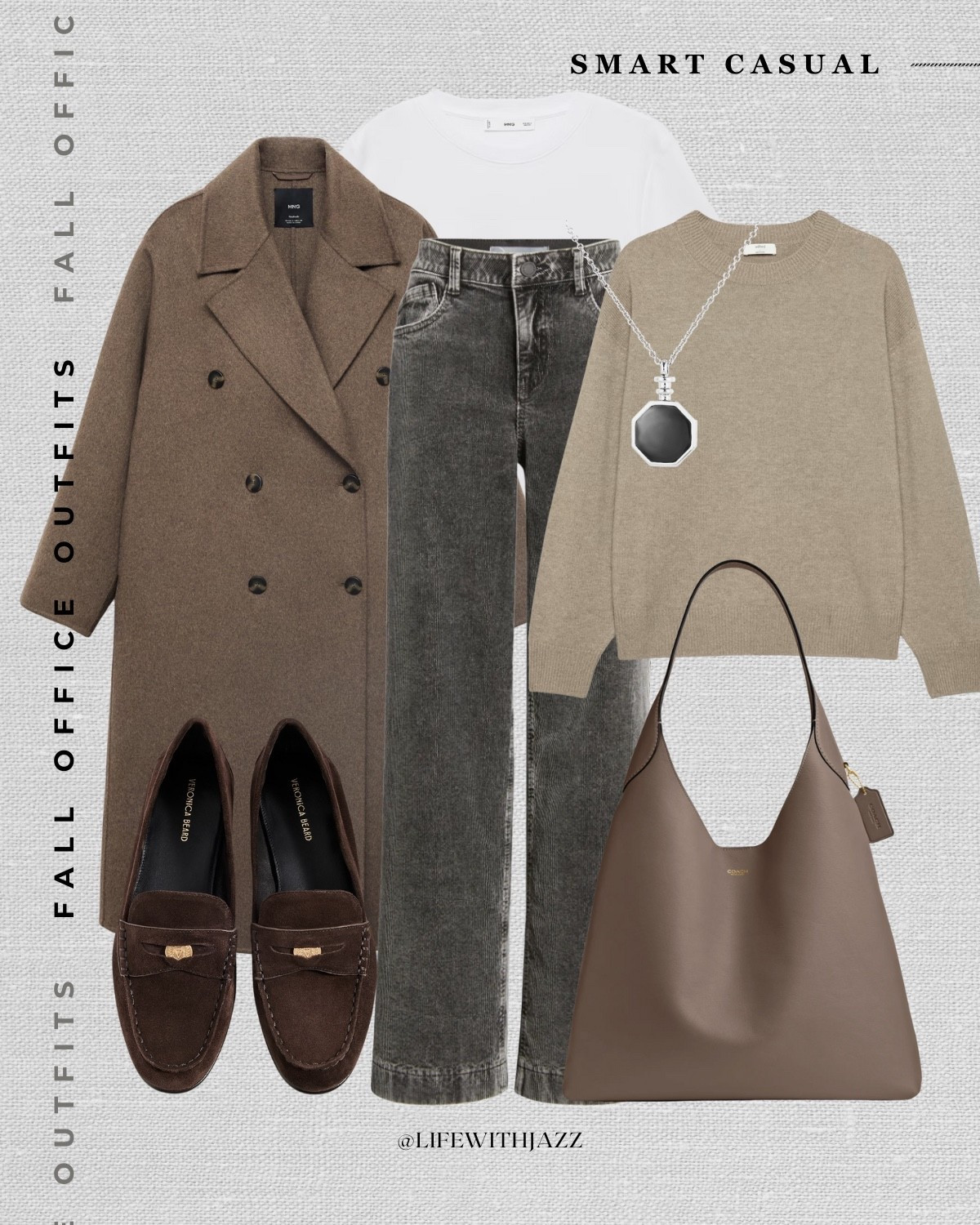 fall office outfit

oversized wool coat/ beige cashmere sweater / gray wash wide leg jeans / brown loafers / smart casual / workwear 

 

#LTKSeasonal #LTKStyleTip #LTKWorkwear