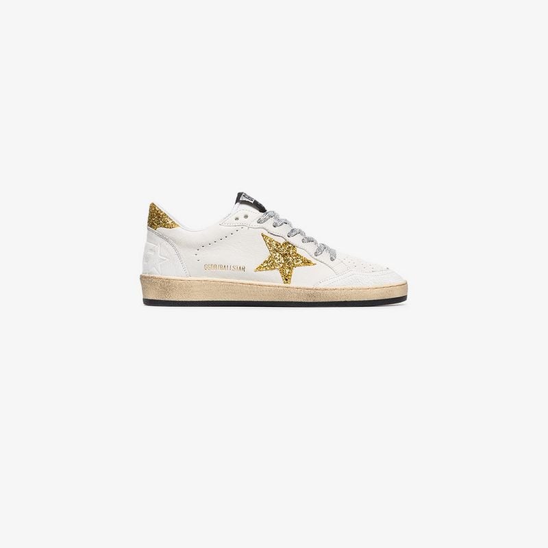 Golden Goose Deluxe Brand white Ball star applique leather sneakers | Browns Fashion
