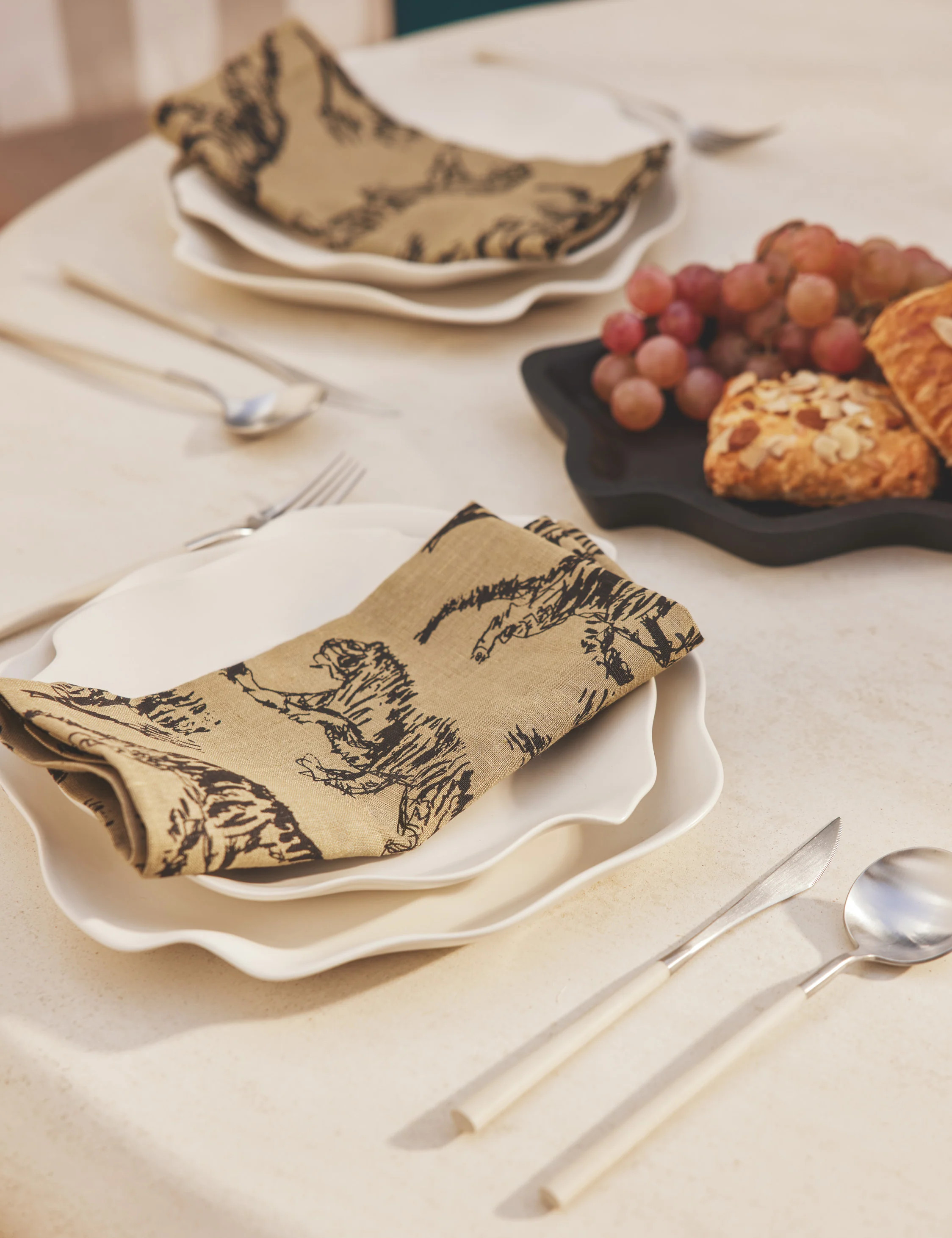 Tiger Linen Napkins (Set of 4) by Sarah Sherman Samuel | Lulu and Georgia 
