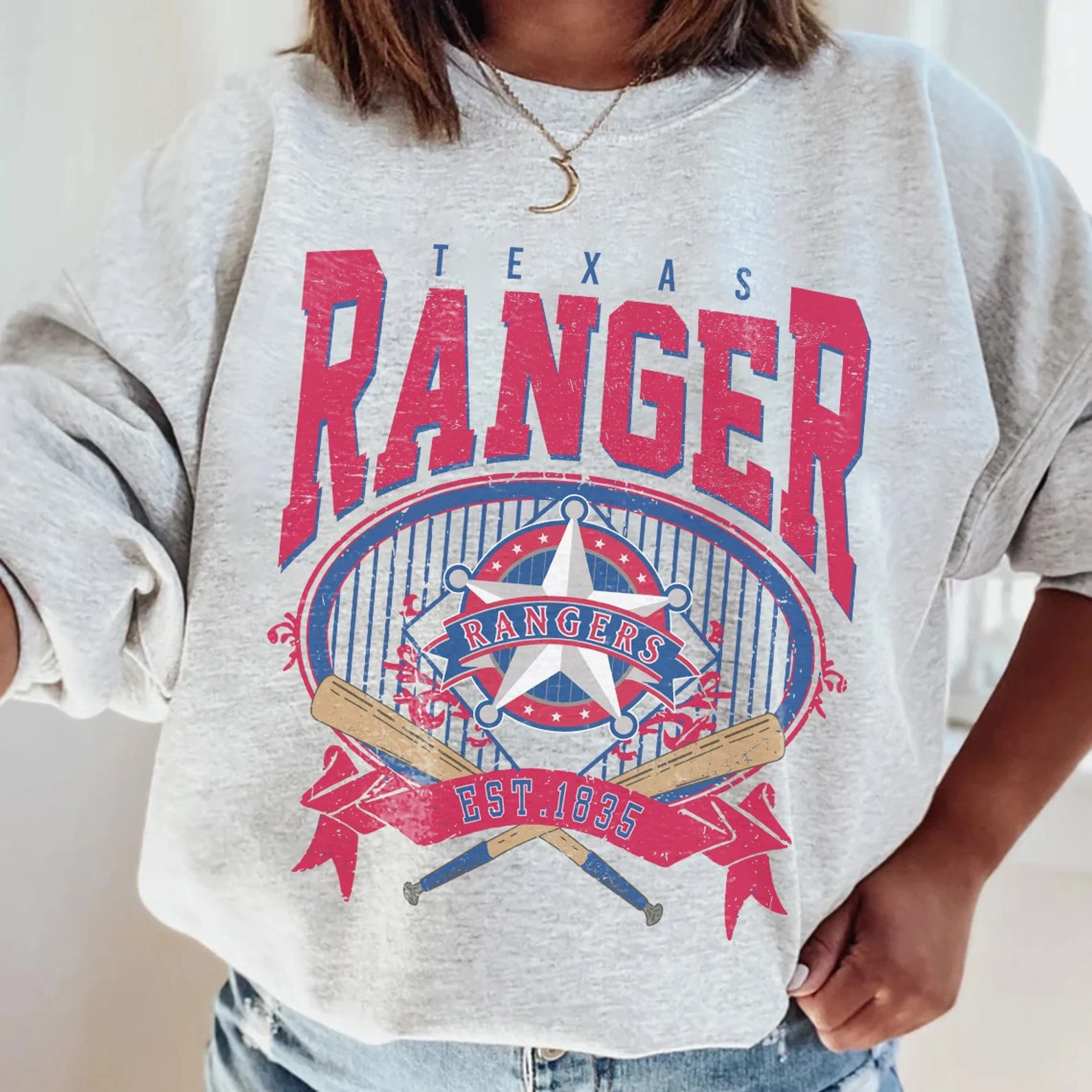 Comfort Colors Comfort Colors Vintage Texas Ranger Sweatshirt - Etsy | Etsy (US)