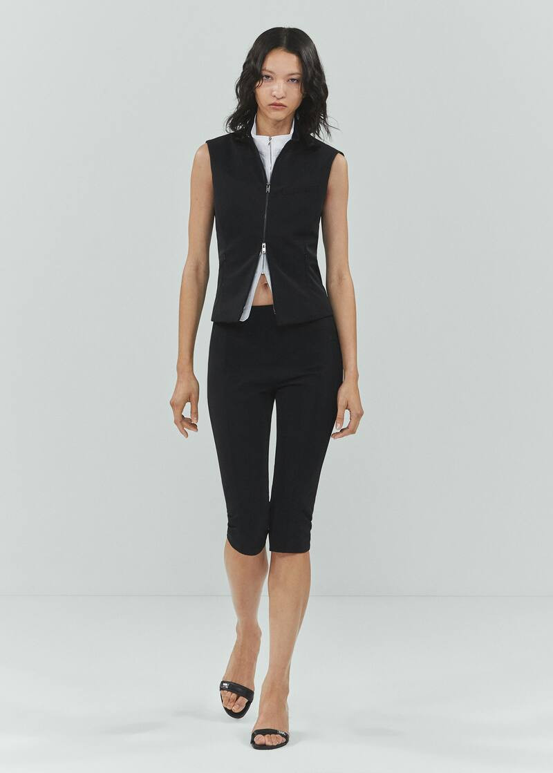 Decorative seams capri pants -  Women | Mango USA | MANGO (US)