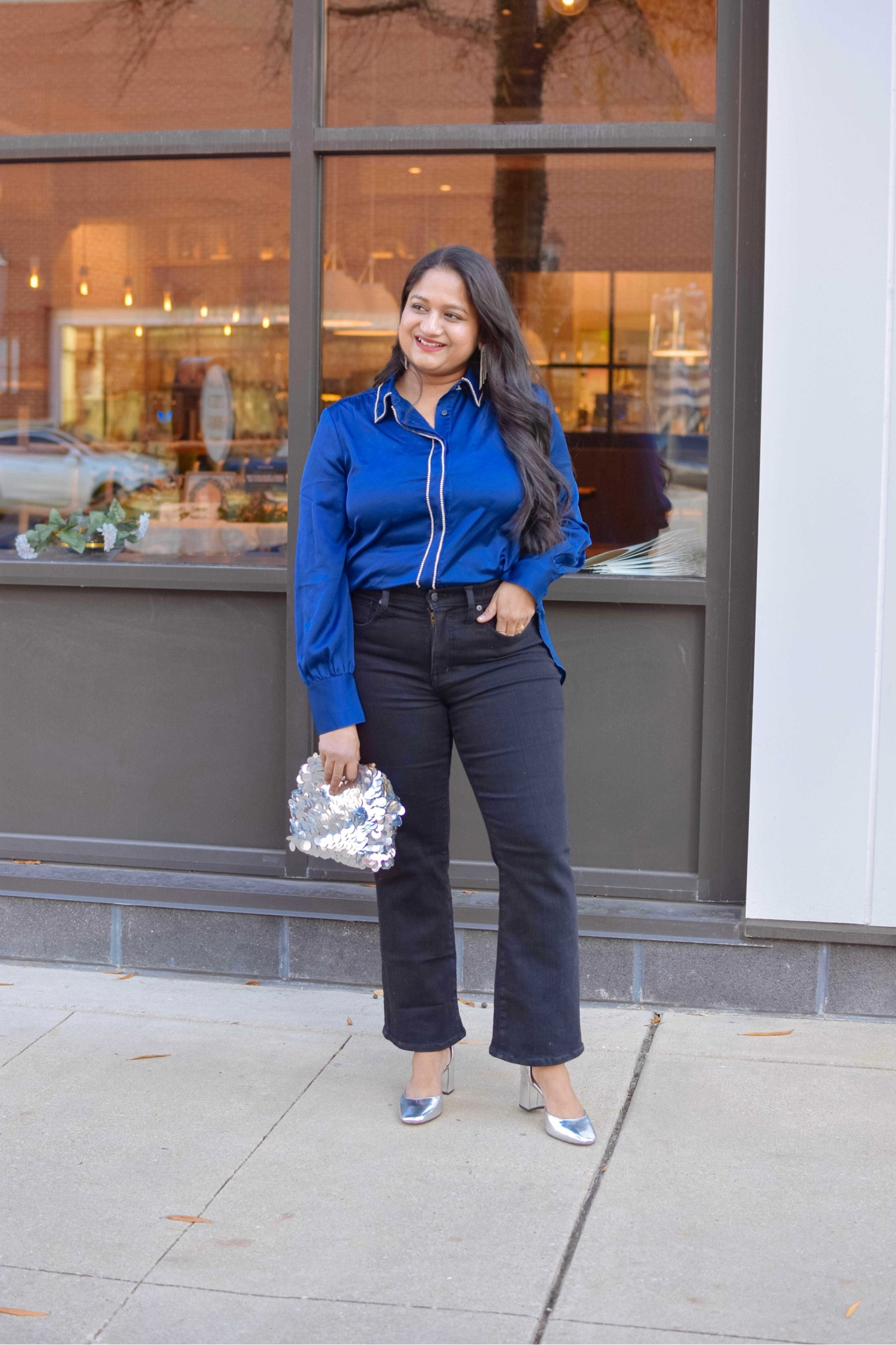 NYE outfit l,

@annataylor blouse
@madewell black beans 
@jcrewfactory silver heels 

#LTKHoliday #LTKparties #LTKfindsunder100