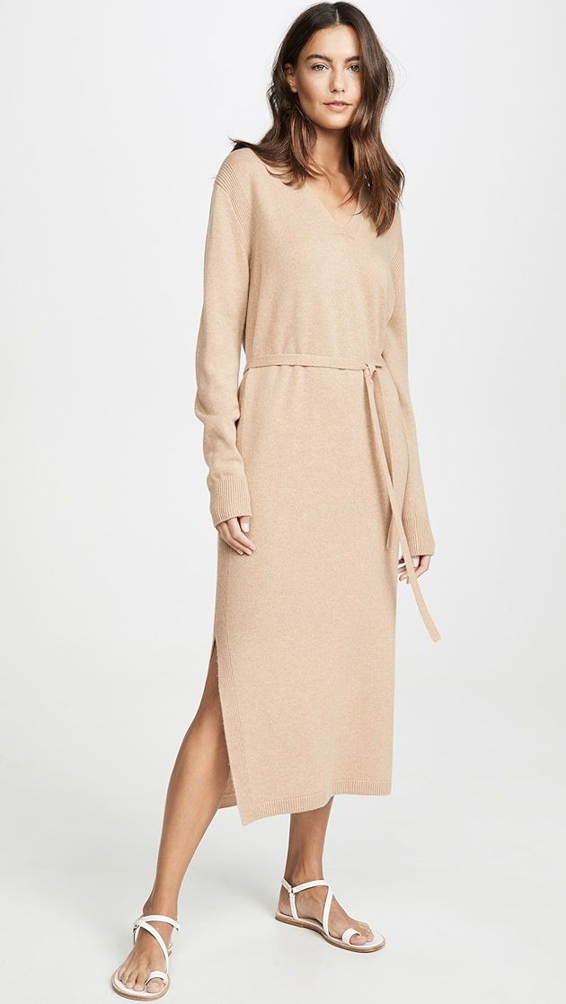 V Neck Slit Dress | Shopbop