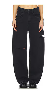 Icon Denim Poppy Wide Leg Jeans in Graphite Black from Revolve.com | Revolve Clothing (Global)