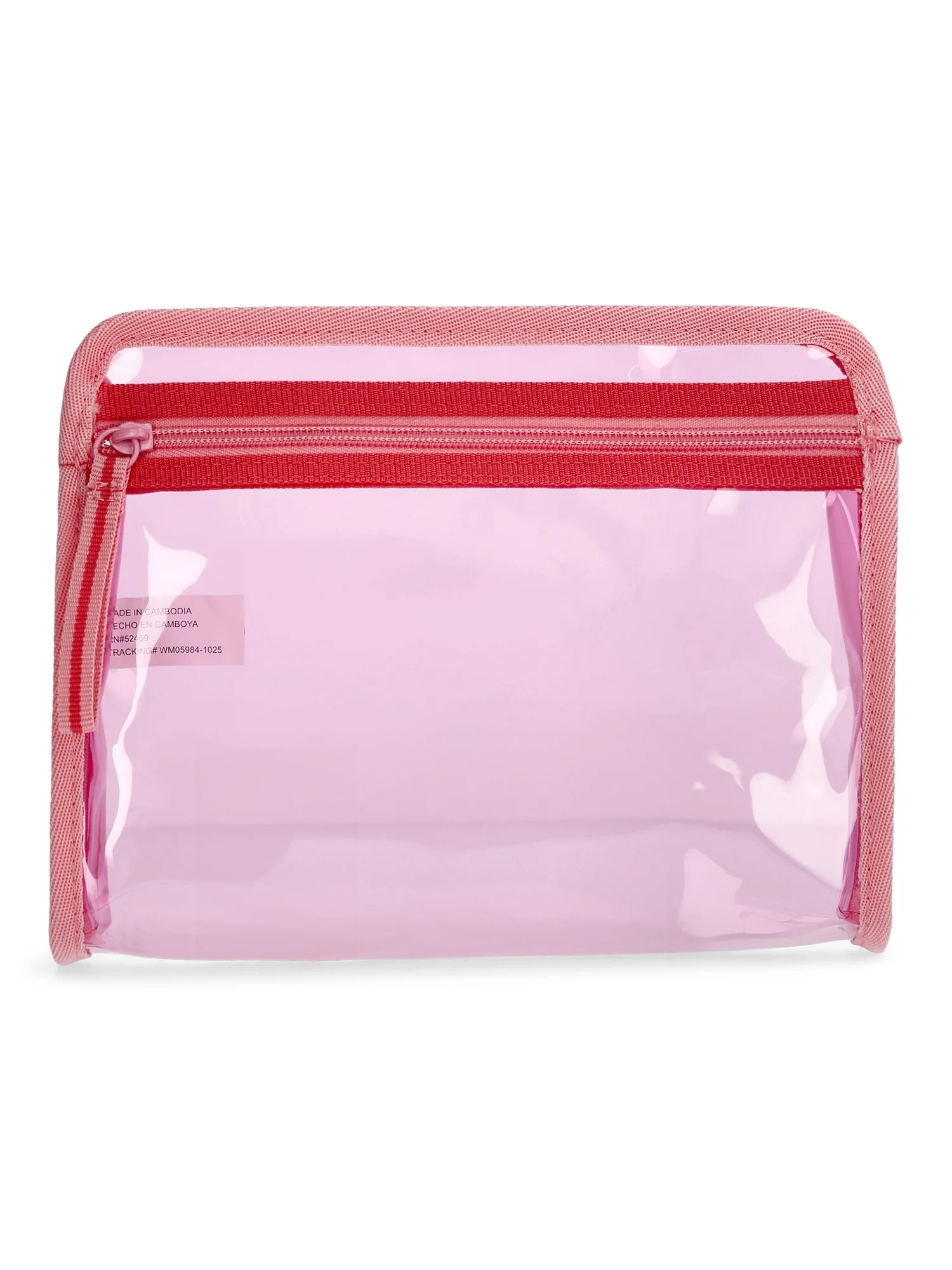 No Boundaries Women's Clear Beach Pouch, Pink | Walmart (US)