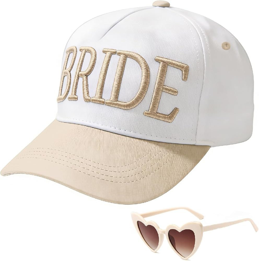 Bride Trucker Hat Bridal Headwear Bachelorette Party Favors Something Beige Bridal Shower Decorat... | Amazon (US)