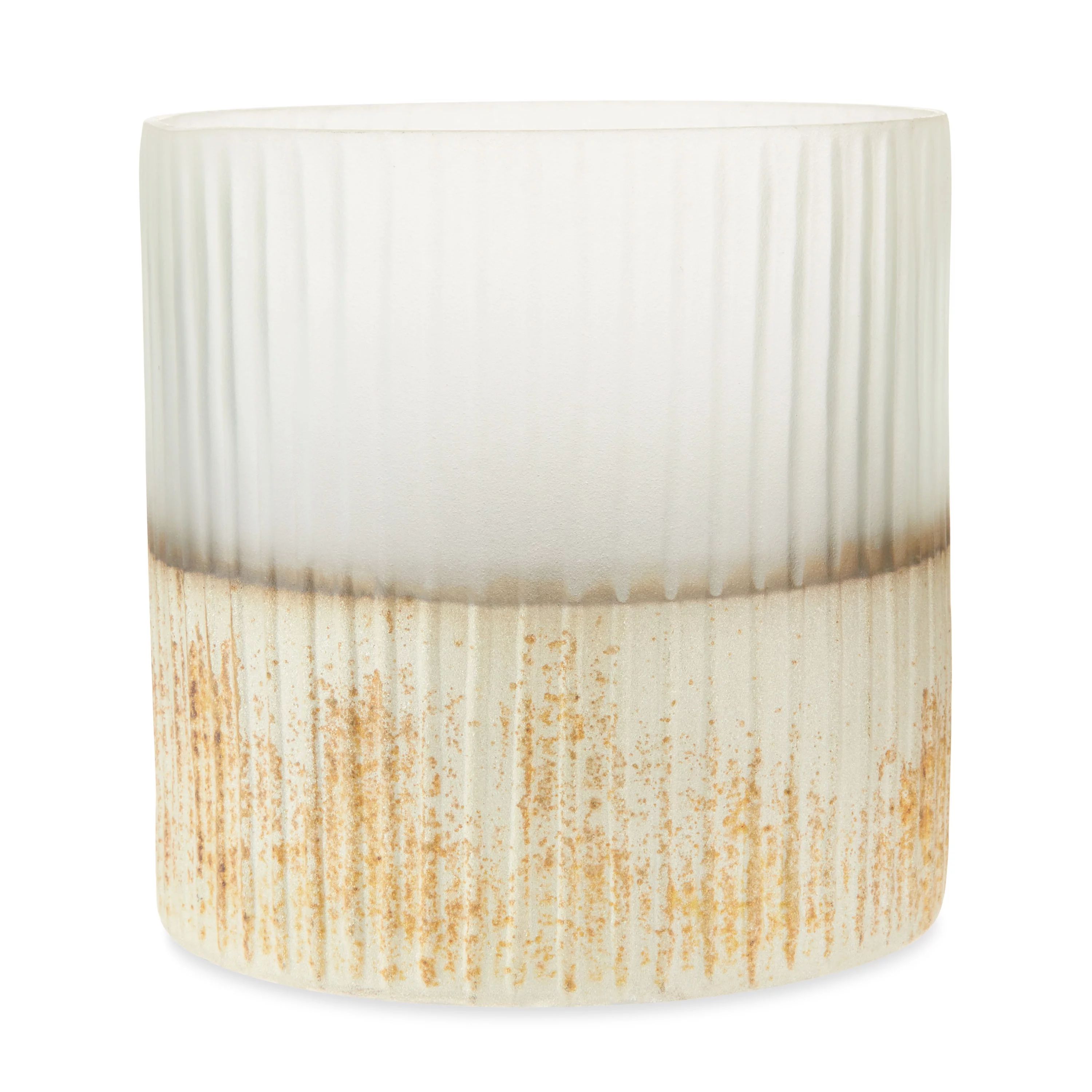 White & Gold Ombre Glass Votive Holder, 5", by Holiday Time | Walmart (US)