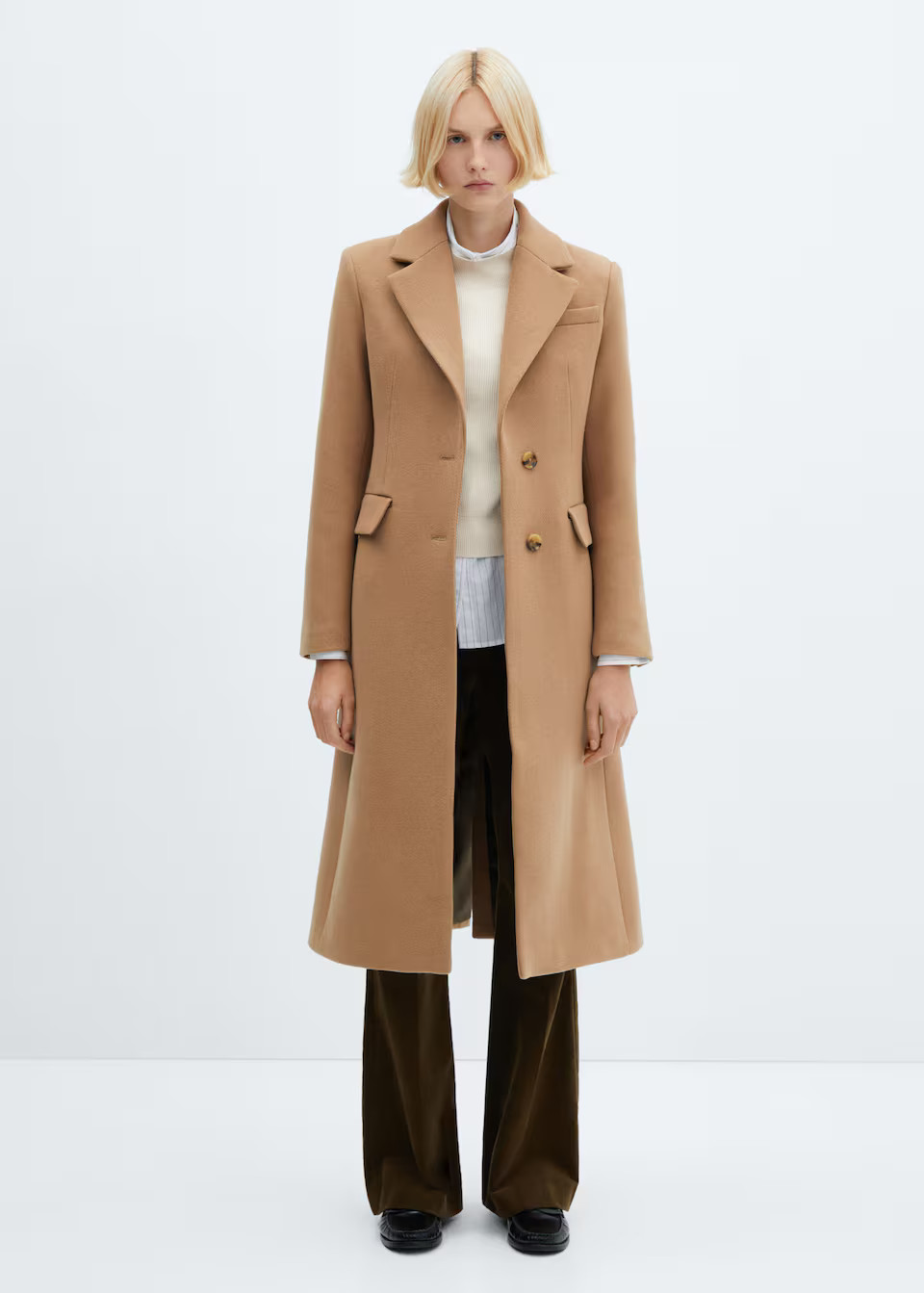 Tailored wool coat -  Women | Mango United Kingdom | MANGO (UK)