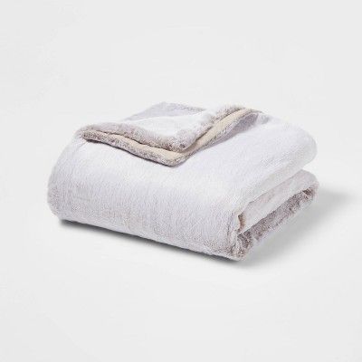 Faux Fur Bed Throw Light Brown - Threshold™ | Target