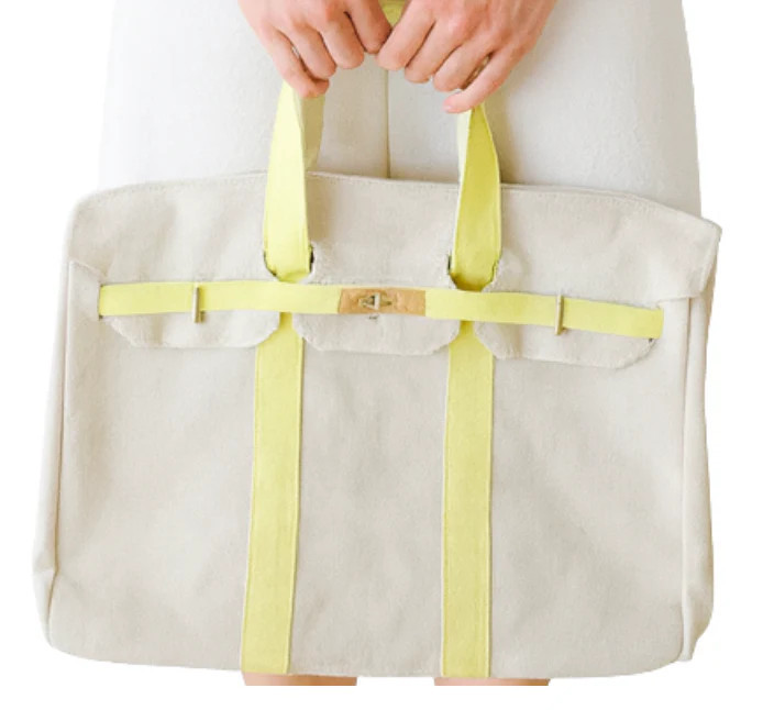 Boatkin Tote Bag - Pale Yellow Trim | Runway Athletics