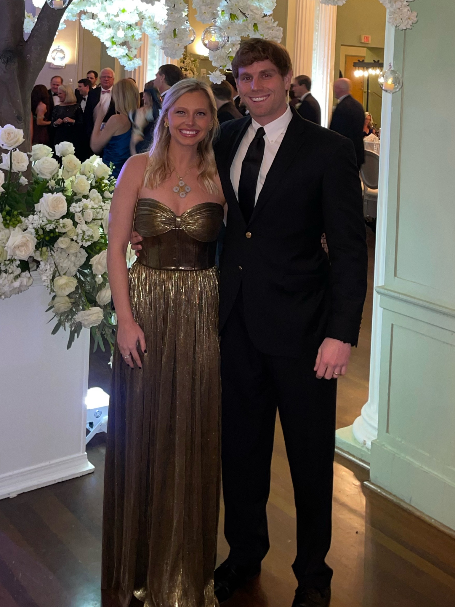 I got so many compliments on this dress! It was so fun and so comfortable!!! Great for a Christmas wedding or black tie event!! I linked other colorways and styles as well! Such a statement piece!

Long dress, black tie wedding, formal gown, gold dress, Christmas party, wedding guest, bronze dress, formal event, strapless gown, saks, bergdorf, Neumann Marcus, Bronx and Banco

#LTKHoliday #LTKstyletip #LTKwedding