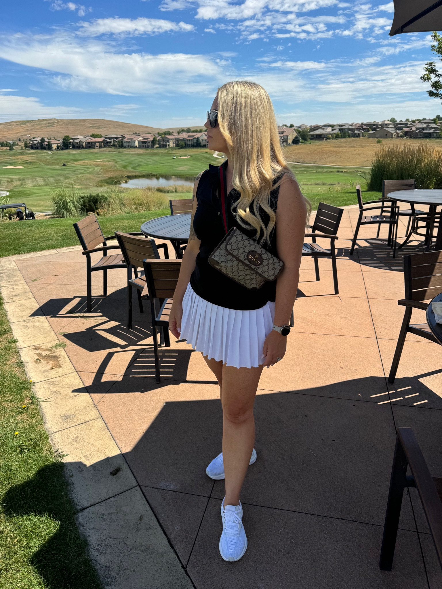 Golf outfit for the day 🙌🏼

Amazon 
Nike 
Gucci
Belt bag
Outfit 

#LTKMidsize #LTKOver40 #LTKStyleTip