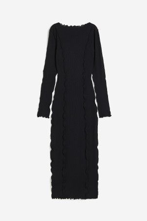 Cable-knit Midi Dress - Black - Ladies | H&M US | H&M (US + CA)