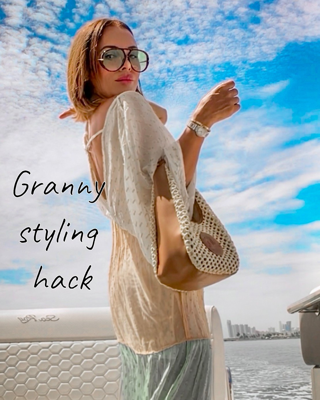 styling hack, courtesy of Mom… and probably every stylish auntie before us.
In this case for a waterfront spot in Miami that requires a little more coverage than bikini + cover-up, so I’ve been keeping a half slip in my boat bag for years. It turns my sheer cover-ups into lunch-ready dresses in seconds.
Old-school? Maybe. Brilliant? Absolutely. 😉
Linked it for you!