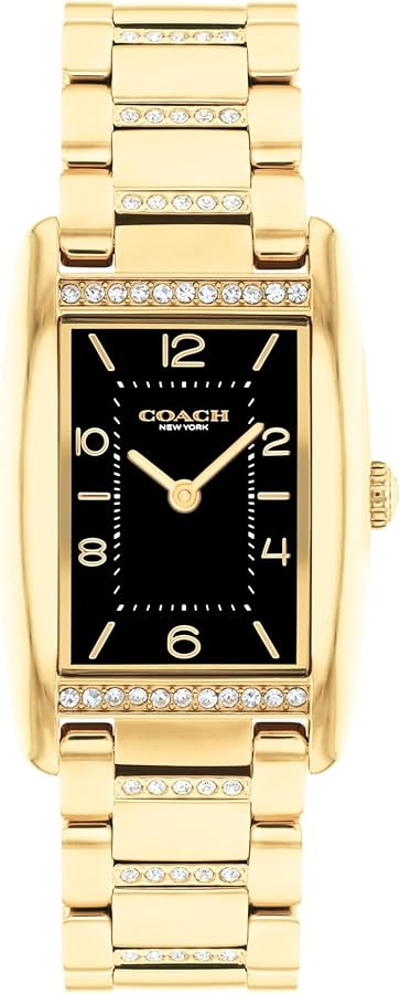 Coach Reese Women's Watch - 2H Quartz Tank Watch with Crystal-Set Link Bracelet - Water Resistant... | Amazon (US)