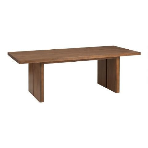Light Teak Eucalyptus Samar Outdoor Dining Table | World Market