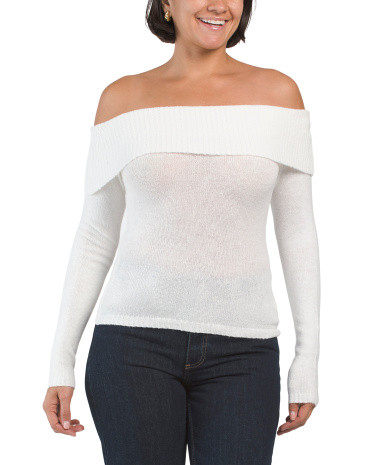 Off The Shoulder Knit Sweater Top | TJ Maxx