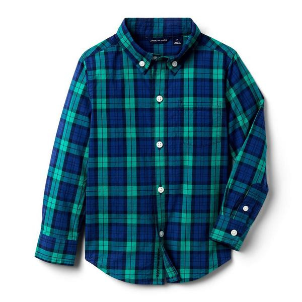 Plaid Poplin Shirt | Janie and Jack