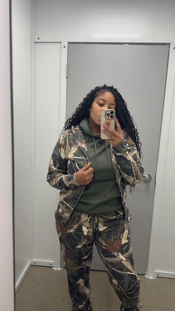Walmart Mix & Match Layers ❄️🍂

These No Boundaries all-gender pieces make layering so easy. Zip hoodie, fleece joggers, puffer vest, and the olive hoodie all mix & match for colder weather. Warm, soft, and perfect for errands, casual days, or bundling up this winter.
I’m wearing:
• Puffer Vest: large
• Zip Camo Hoodie: small
• Camo Fleece Joggers: medium 
• Olive Hoodie: small
For reference: 5’6” · ~190 lbs · Curvy fit
Affordable pieces you can style multiple ways camo + olive stays undefeated for cold-weather layering.  

 #LTKmomlife #LTKOver40 #LTKFindsUnder50