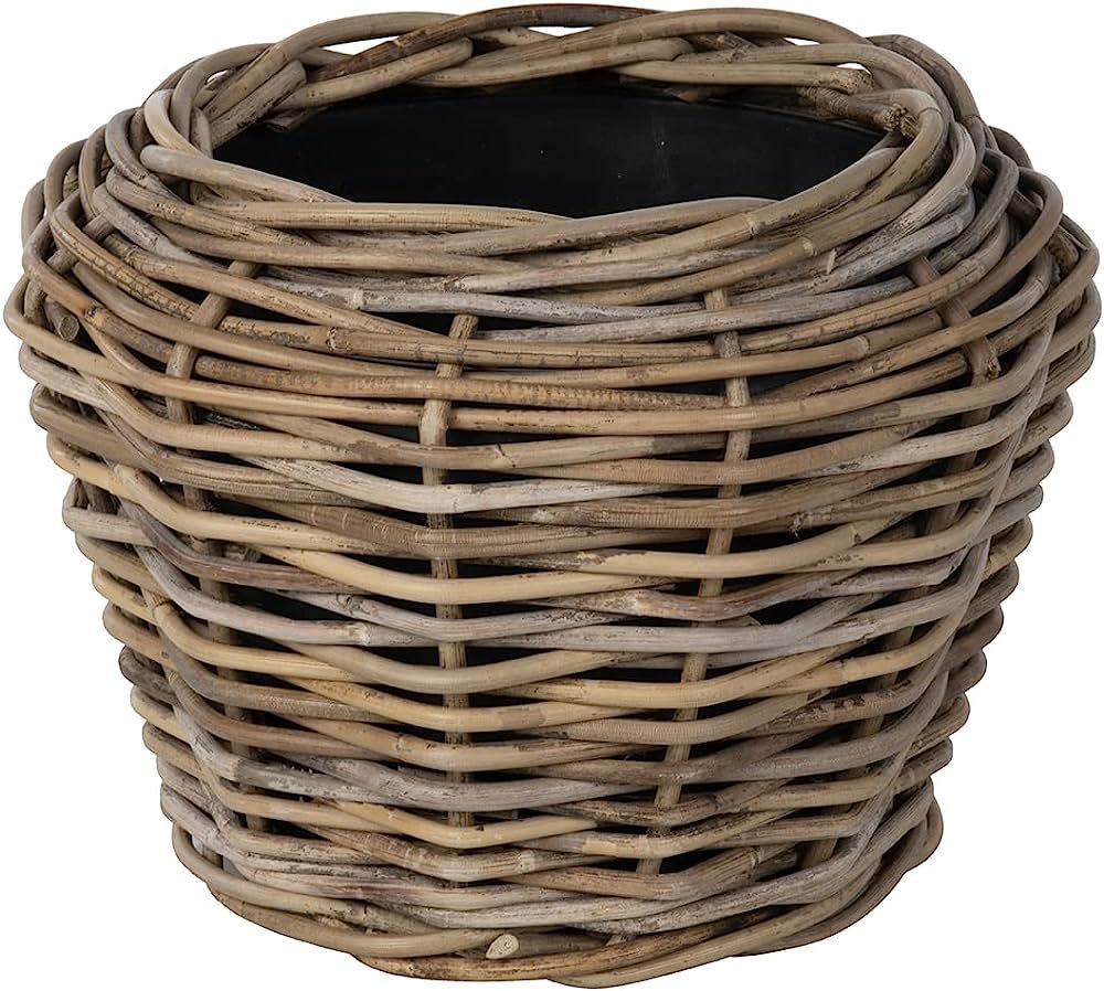 Rattan Kobo Indoor & Outdoor Planter Basket with Plastic Pot, X-Small, 1 Gallon Soil Capacity | Amazon (US)