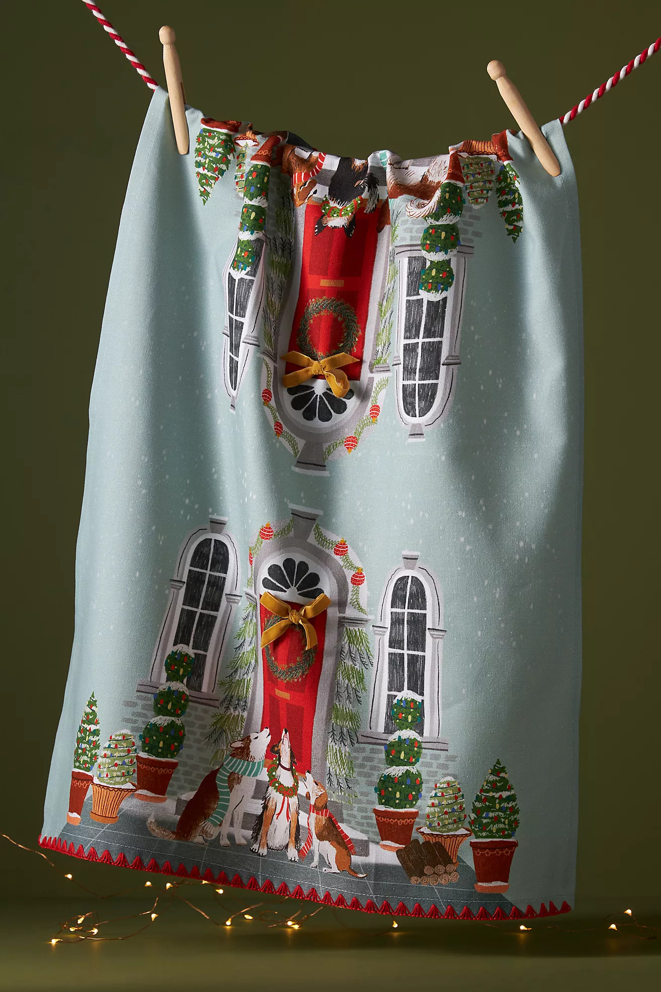 Dog Carolers Dish Towel | Anthropologie (US)