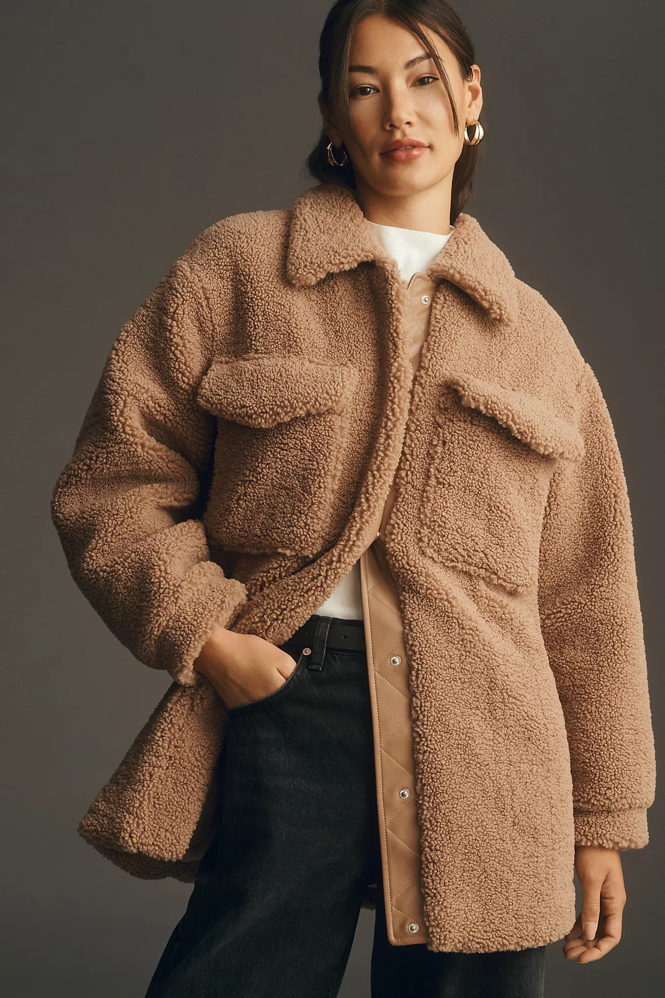 Ena Pelly Carla Faux Fur Jacket | Anthropologie (US)