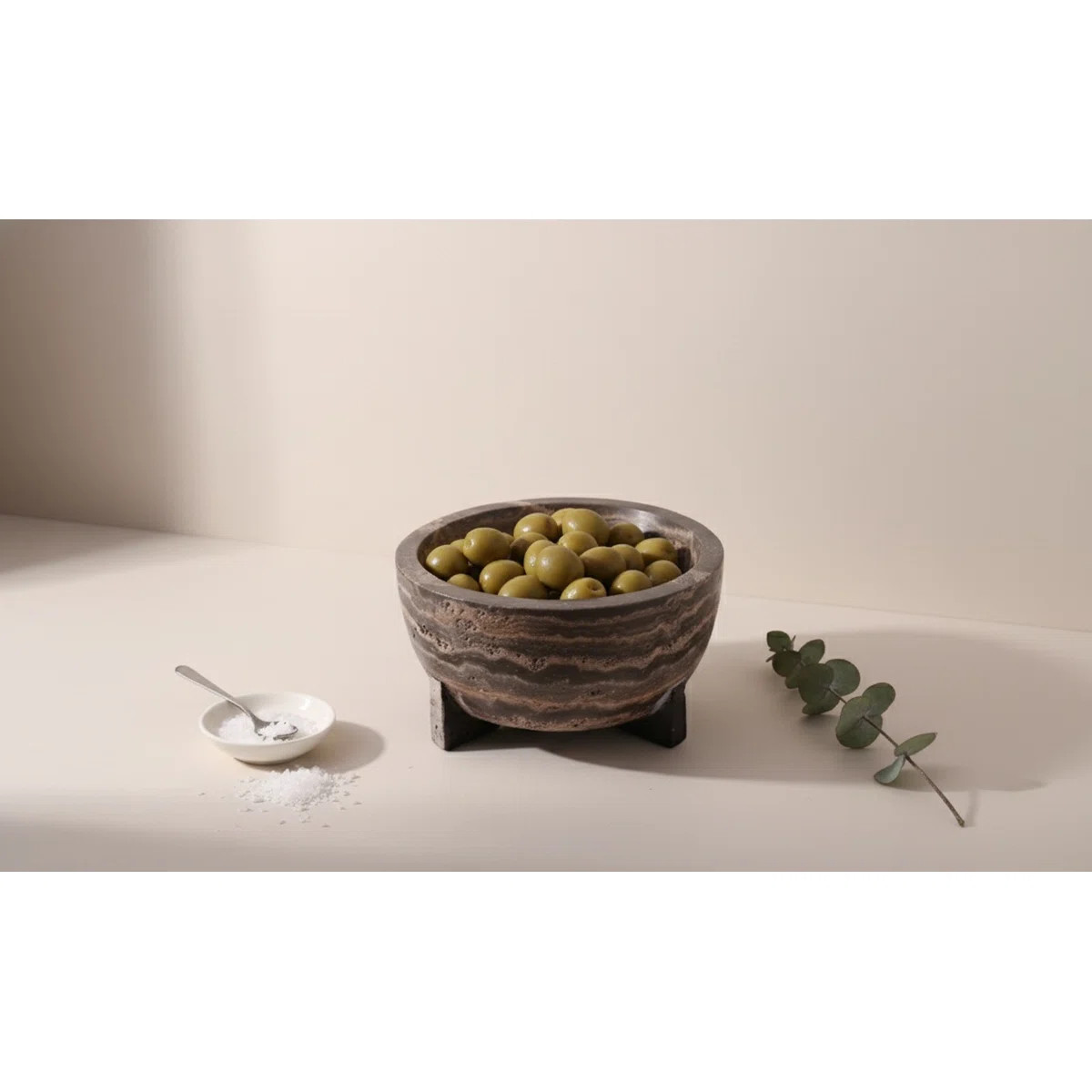 Travertine Bowl Large Cream | Wayfair North America