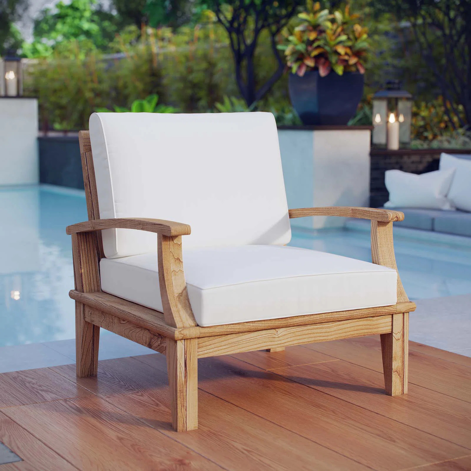 Modway Marina Outdoor Patio Teak Armchair | Wayfair North America