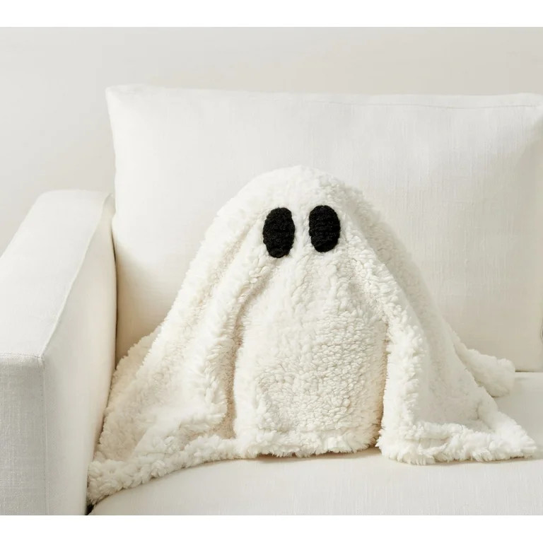 Halloween Decorations, Cleo The Cat Ghost Shaped Pillow - Halloween Decoration Indoor Soft Dogs P... | Walmart (US)