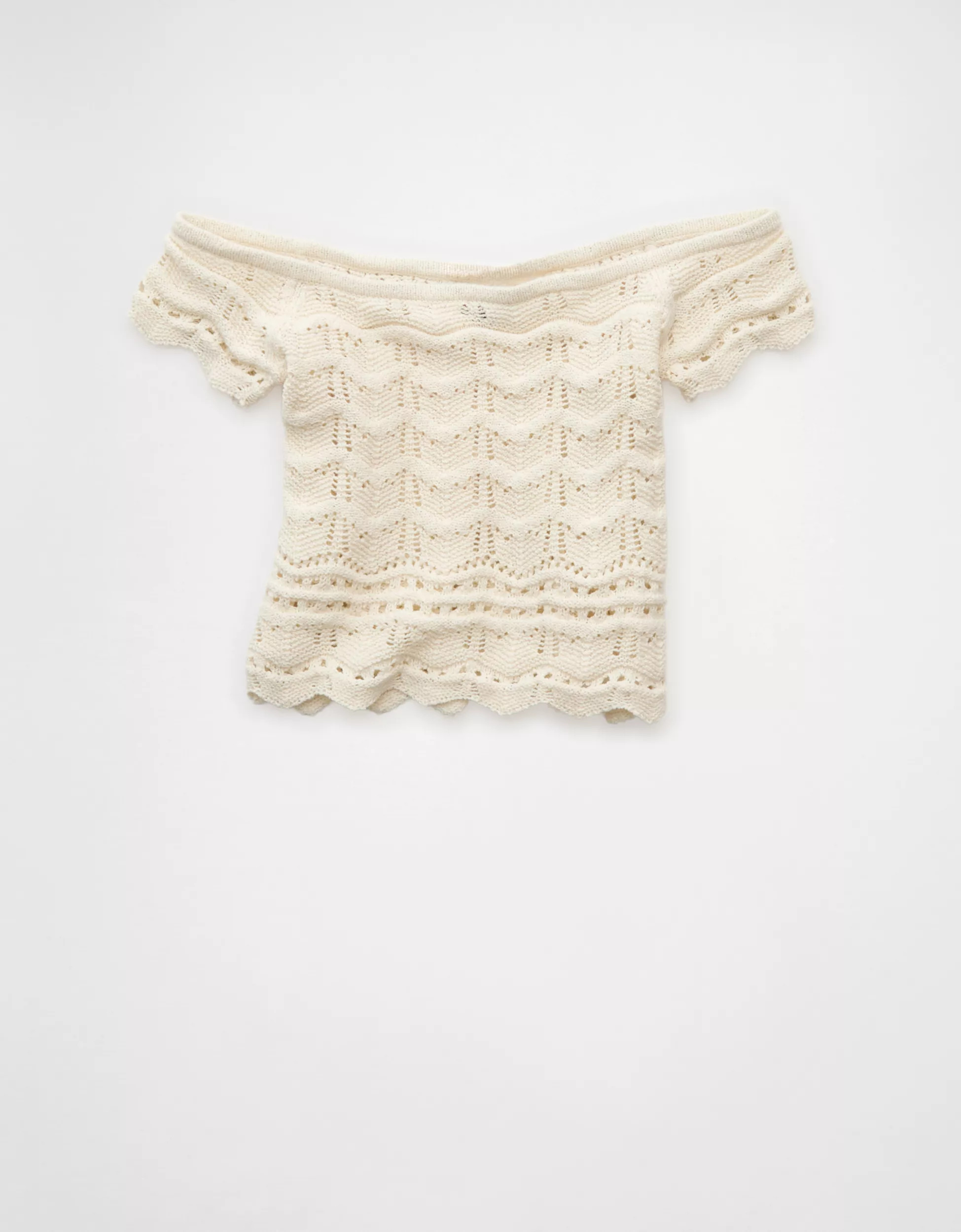 AE Off-the-Shoulder Cropped Sweater Tee | American Eagle Outfitters (US & CA)