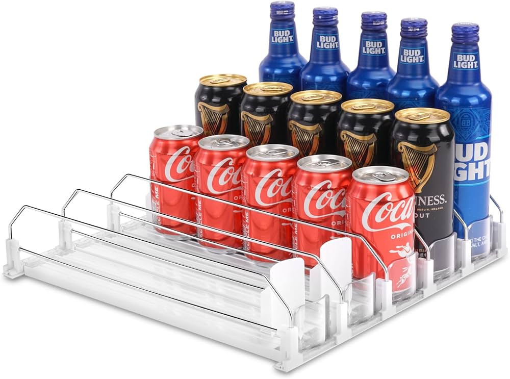 Drink Dispenser for Refrigerator, Self-Pushing Soda Can Organizer for Fridge, 5 Rows has been Ass... | Amazon (US)