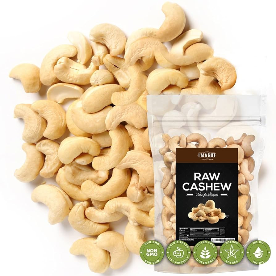 Premium Raw Cashews 16oz (1 lb.) Non-GMO, No Additives Batch Tested Gluten & Peanut Free, Reseala... | Amazon (US)