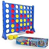 Giant Connect 4: Hasbro's Original Connect4 Game Super-Sized - 46.5 inch All-Weather Official Four in a Row Board Game - Indoor or Outdoor Connect4 Fun for Adults and Family | Amazon (US)