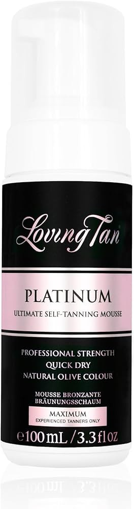 Loving Tan Platinum Mousse, Dark - Streak Free, Natural Looking, Professional Strength Sunless Ta... | Amazon (US)