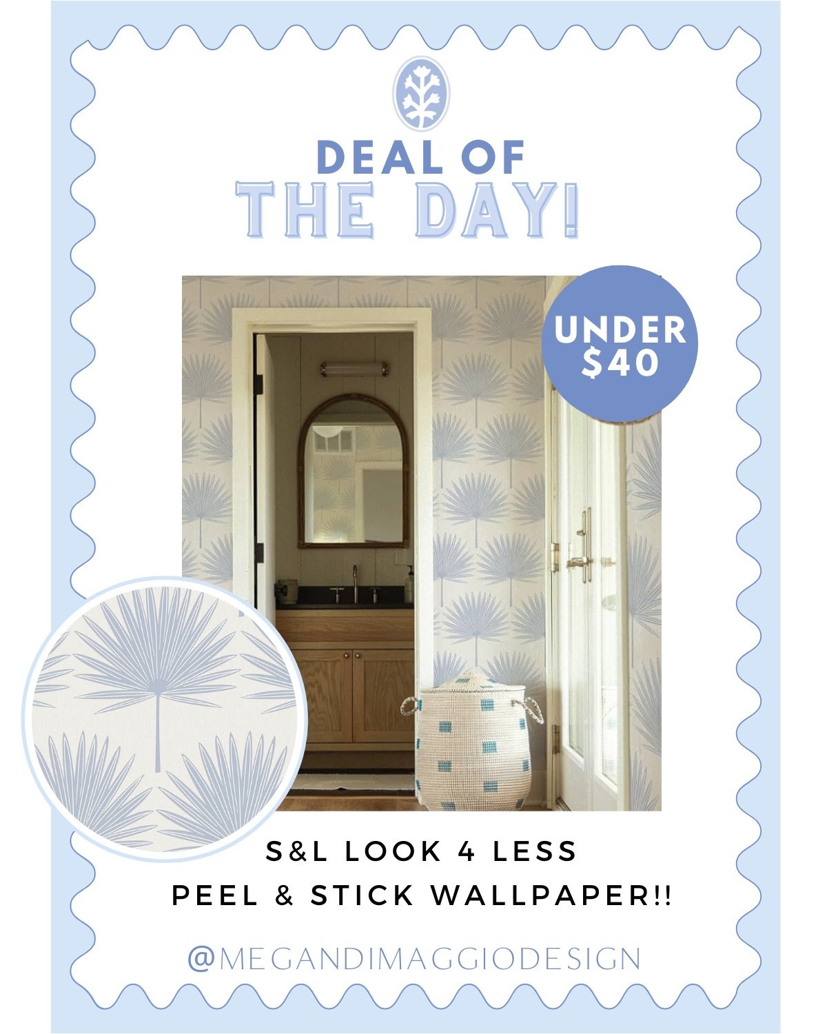 Just found this highly rated Serena & Lily look for less removable blue palm wallpaper!! 😍🙌🏻 love it for any room in a coastal home!! 🌊

Also linked more wallpaper on sale 🤍

#LTKFindsUnder50 #LTKSaleAlert #LTKHome