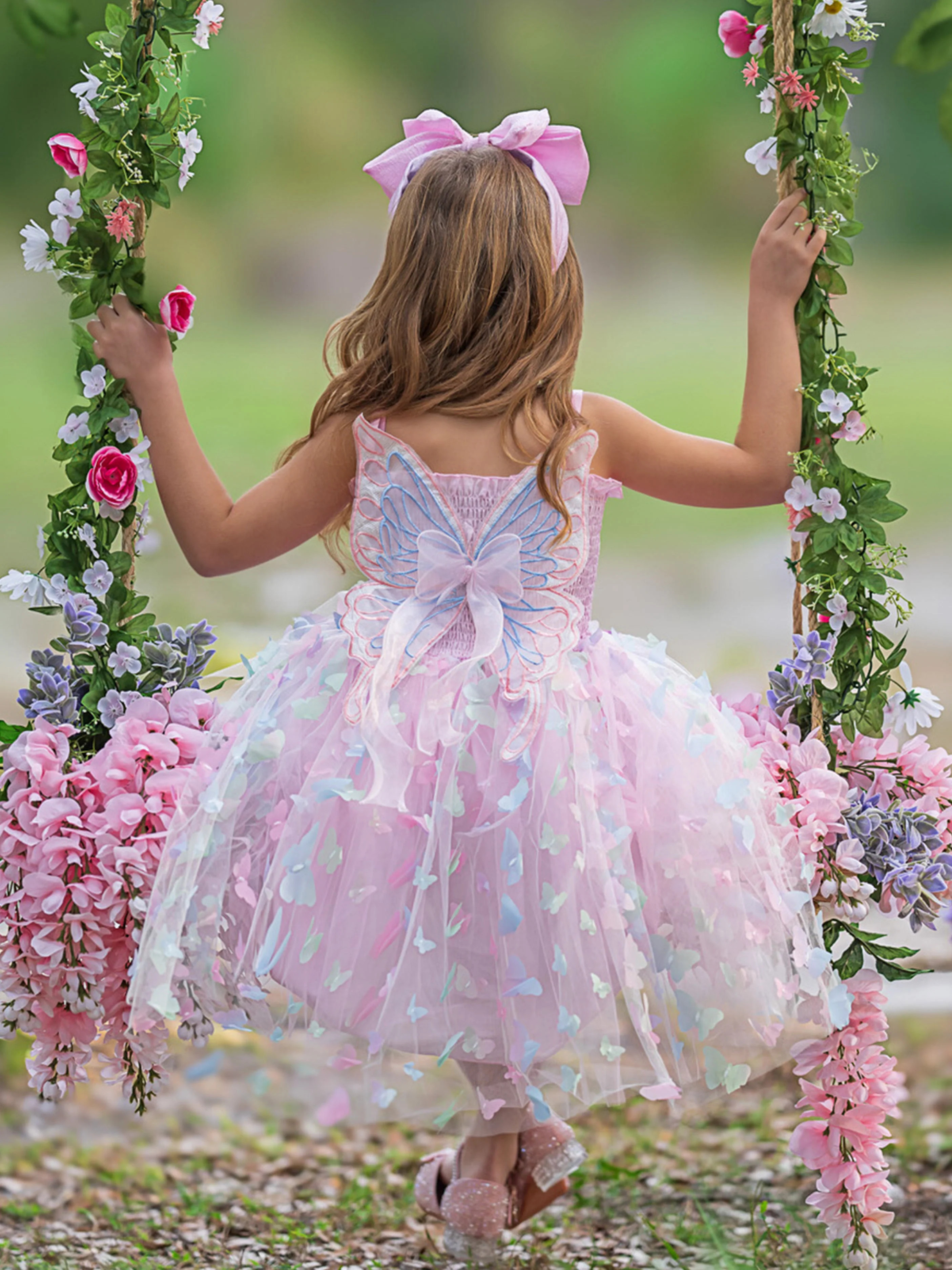 Royal Butterfly Fairy Smocked Dress | Mia Belle Girls