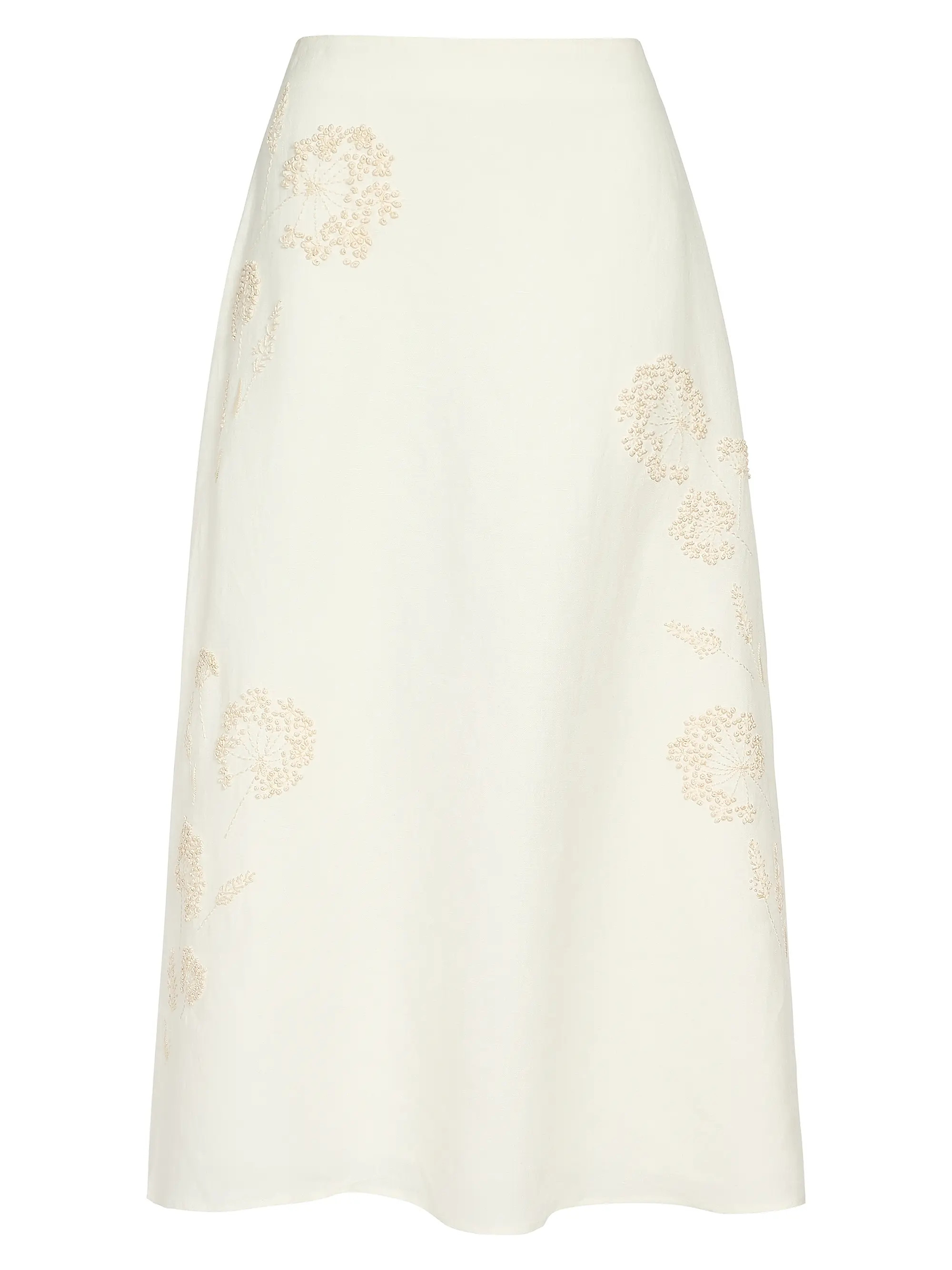 Floral Embroidered A-Line Midi-Skirt | Saks Fifth Avenue