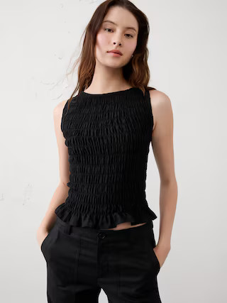 Boatneck Smocked Top | Banana Republic Factory | Banana Republic Factory