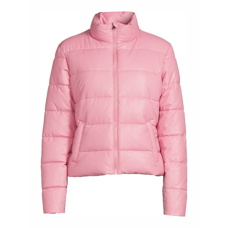 Time and Tru Women's Cropped Puffer Jacket - Walmart.com | Walmart Online Grocery