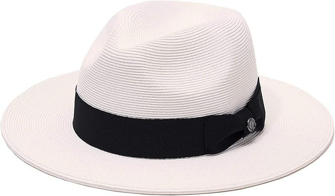 Pineapple&Star Sun Straw Fedora Beach Hat Fine Braid UPF50+ for Both Women Men | Amazon (US)